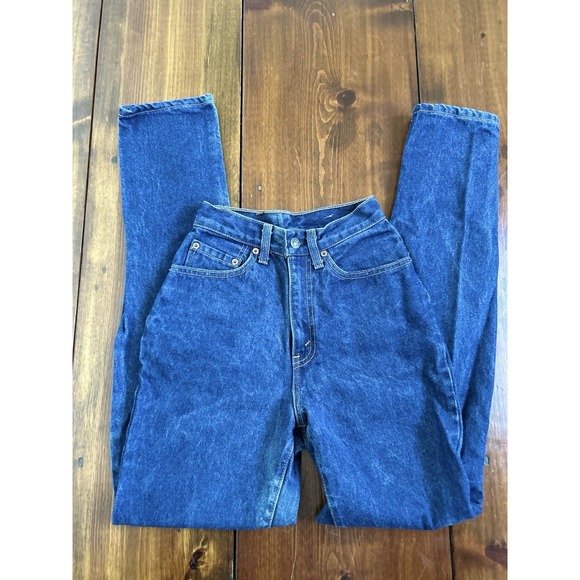 Levi's Vintage High Waisted Mom‎ Jeans Dark Wash Denim Classic Style USA Size 3 - Picture 11 of 12
